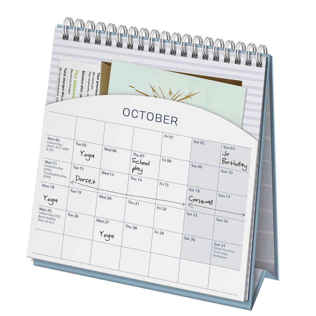 Desktop Calendar 2027 Charcoal Animal Spot - Busy B