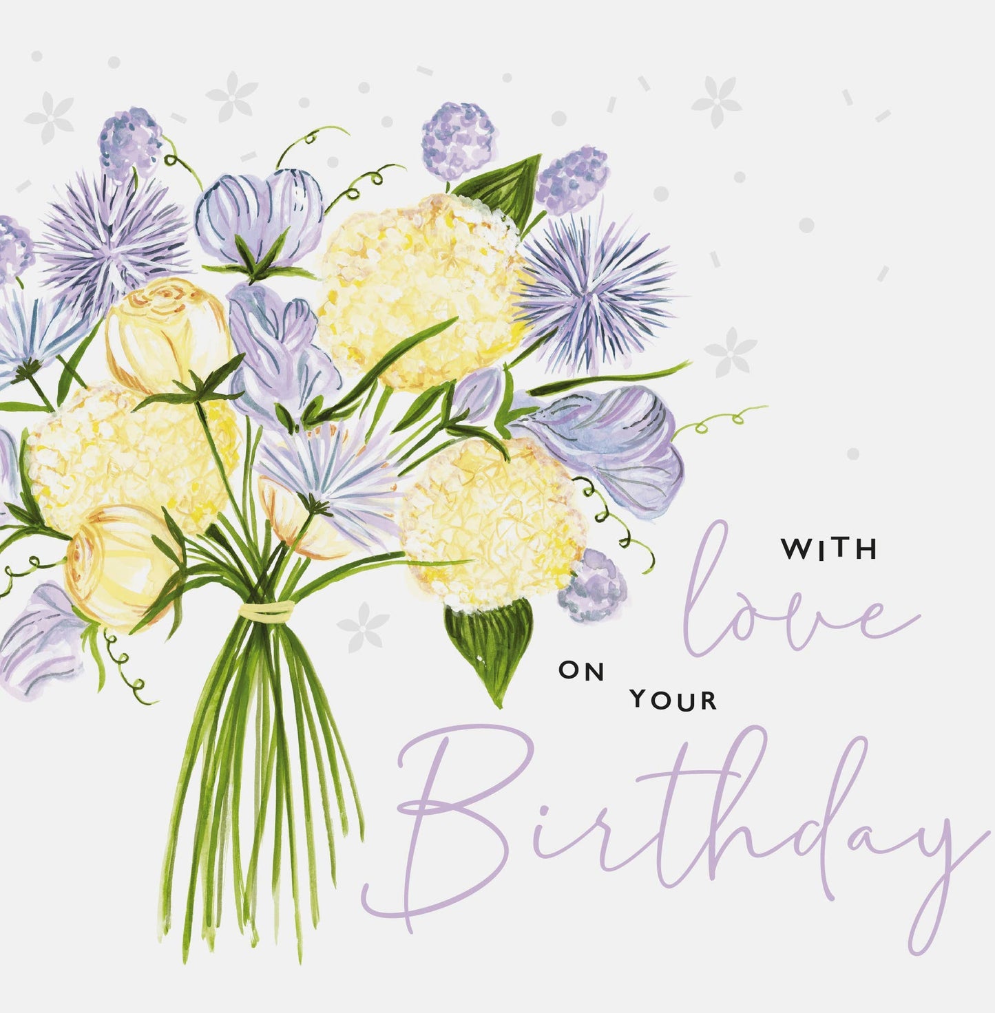 Card - With Love On Your Birthday - Bouquet Of Flowers