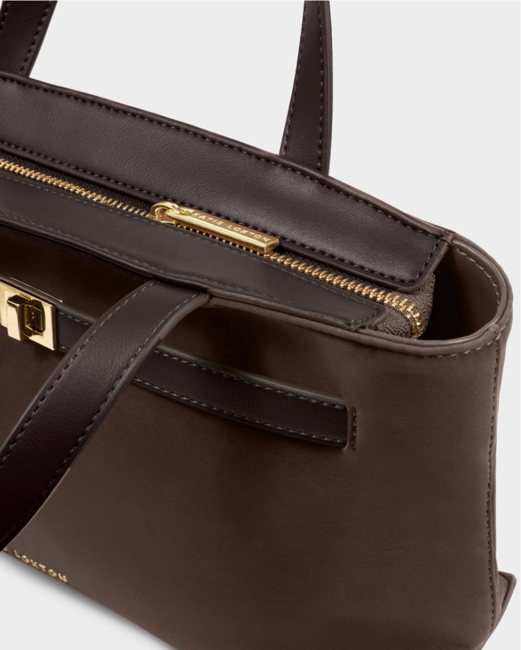 Katie Loxton | Bitter Chocolate Orin Top Handle Suedette Crossbody Bag