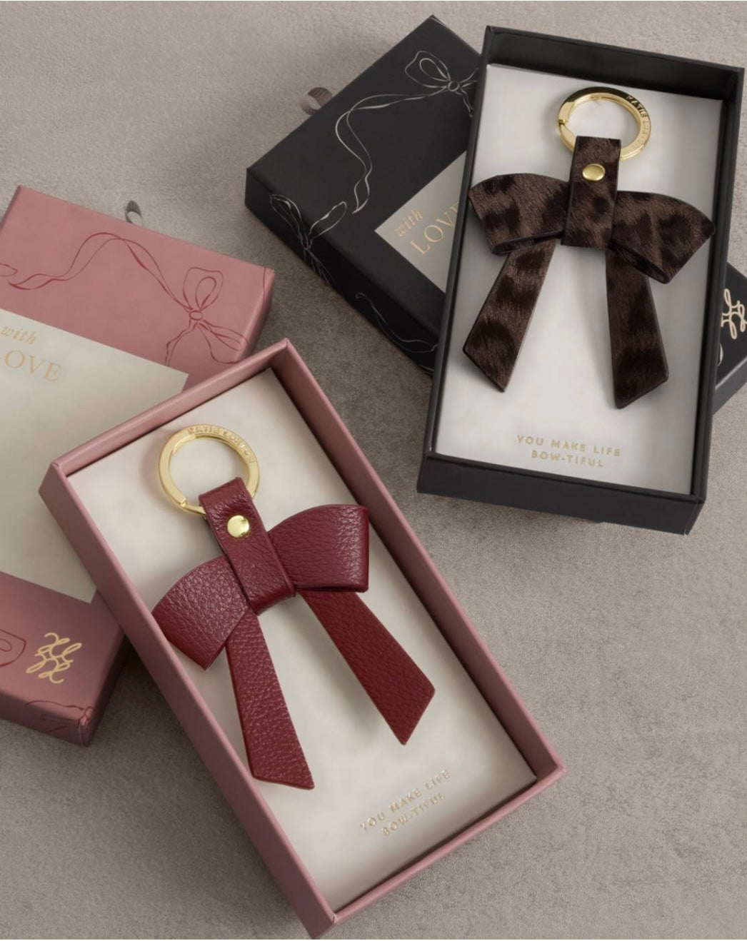 Katie Loxton | Cherry 'You Make My Life Bow-tiful' Boxed Bow Keyring