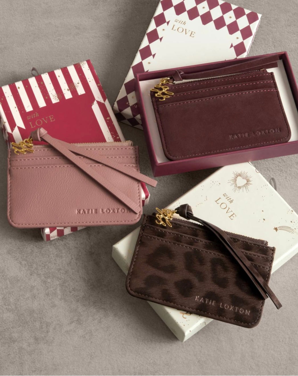 Katie Loxton | Cherry Gift Boxed Suedette Coin & Card Holder