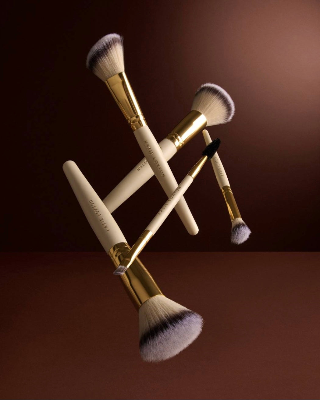 Katie Loxton | Light Taupe Travel Makeup Brush Set with Case