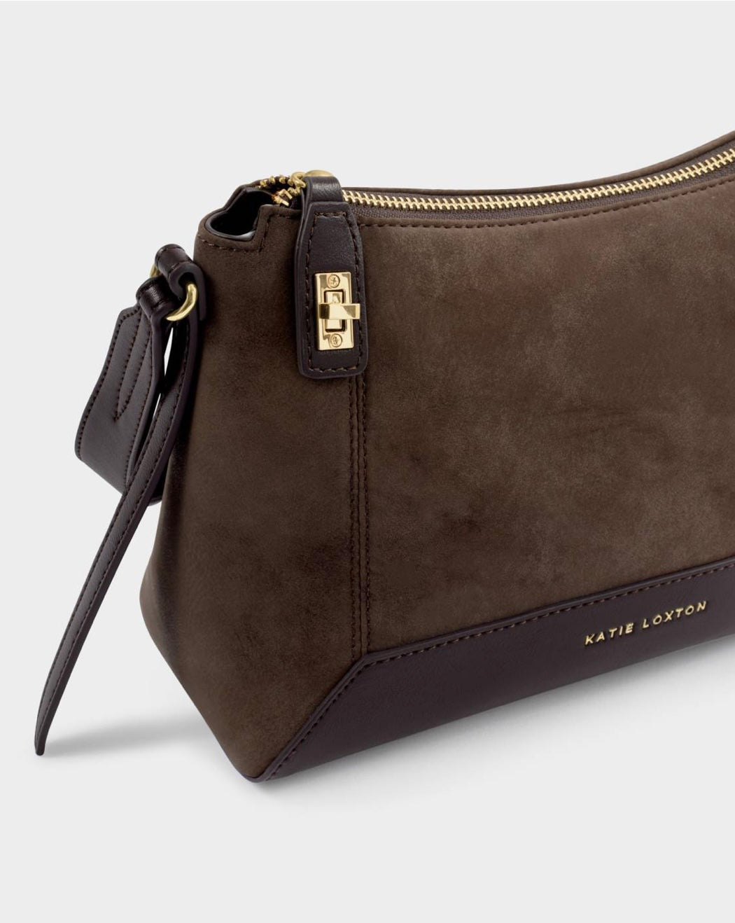 Katie Loxton | Bitter Chocolate Charlbury Suedette Crossbody Bag