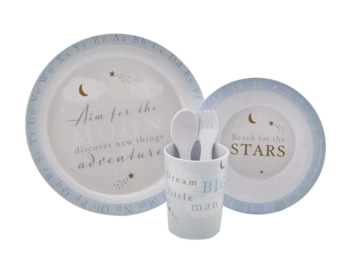 Bambino 5 Piece Melamine Blue Set