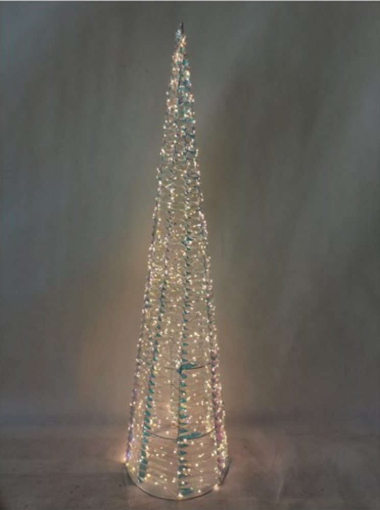 LED Iridescent Cone Tree 120cm