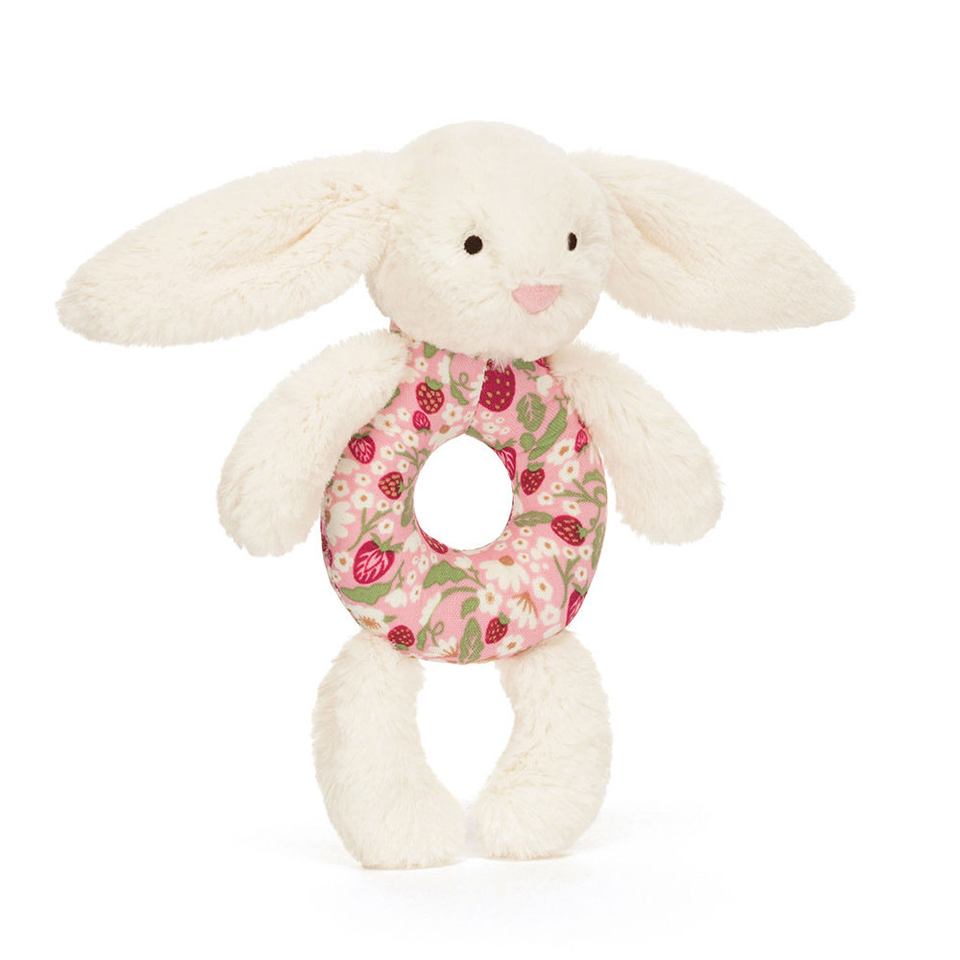 Jellycat | Blossom Cream Bunny 'Berry' Ring Rattle