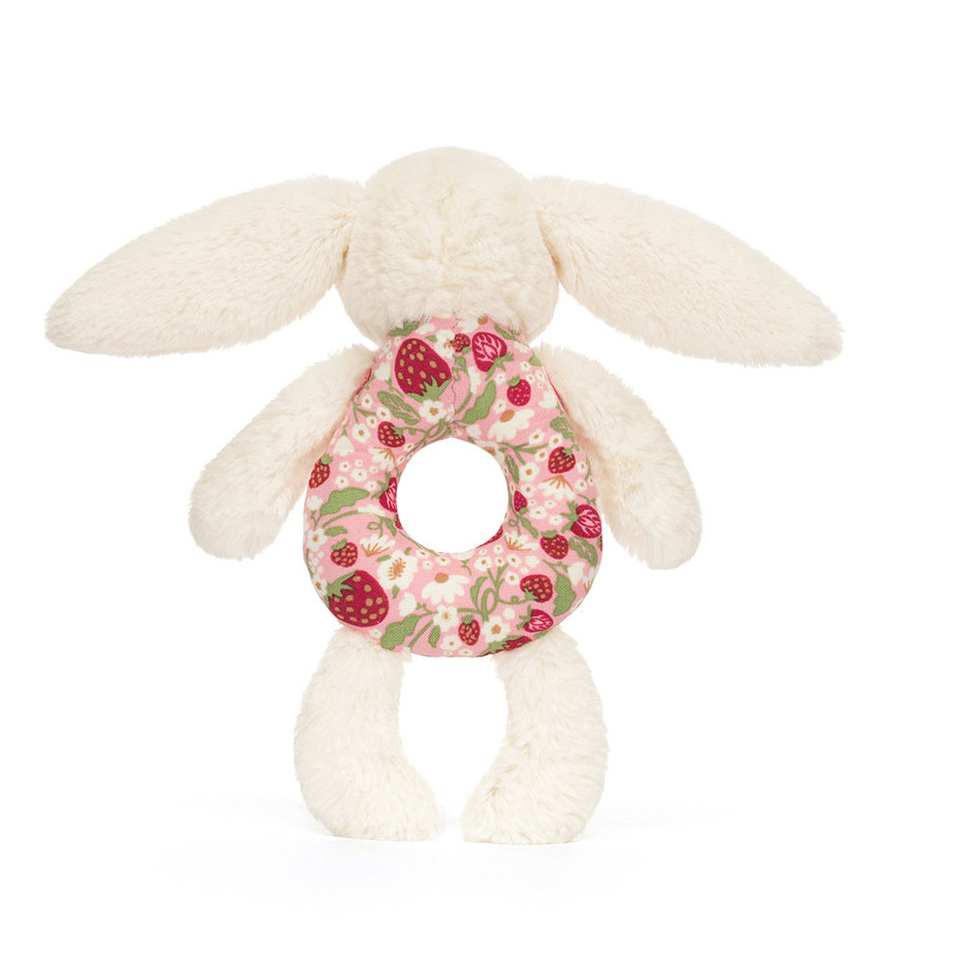 Jellycat | Blossom Cream Bunny 'Berry' Ring Rattle