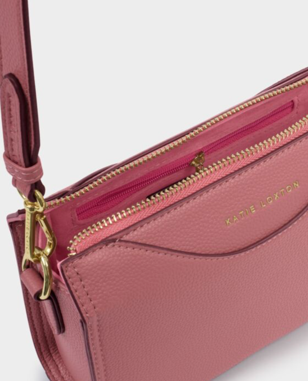 Katie Loxton | Raspberry Pink Alba Suedette Crossbody Bag