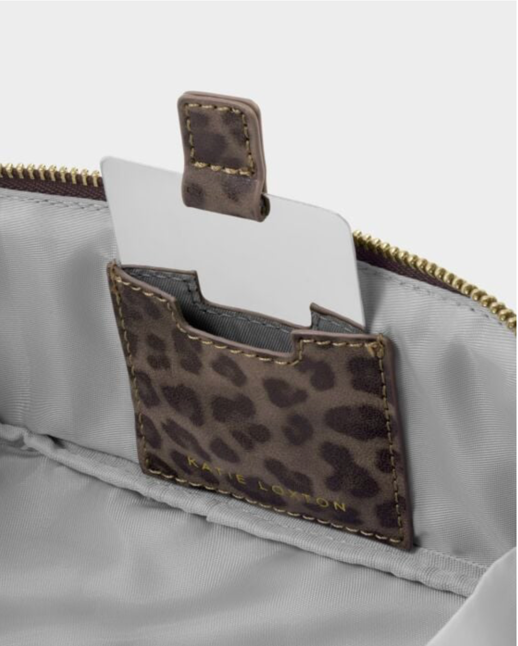 Katie Loxton | Leopard Fold Out Makeup Bag With Mirror