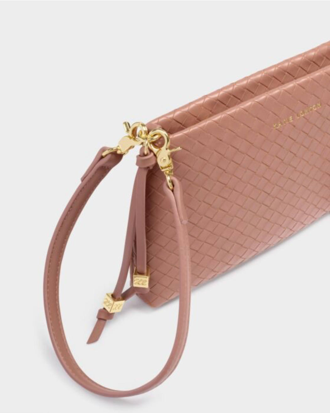 Katie Loxton | Pink Clay Nova Woven Texture Clutch