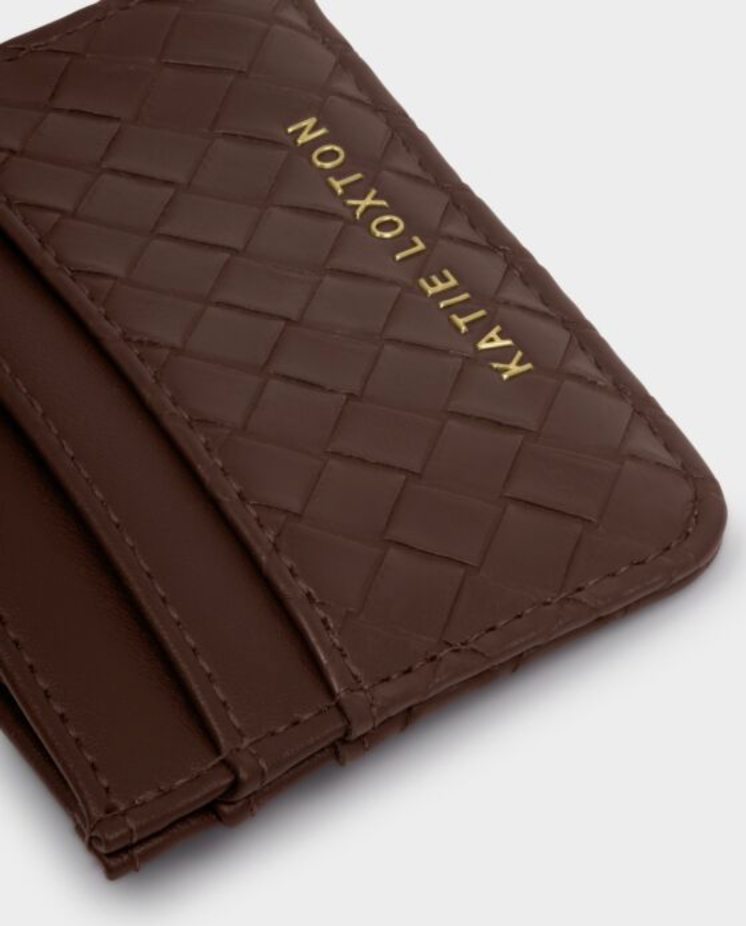 Katie Loxton | Chocolate Nova Woven Texture Card Holder