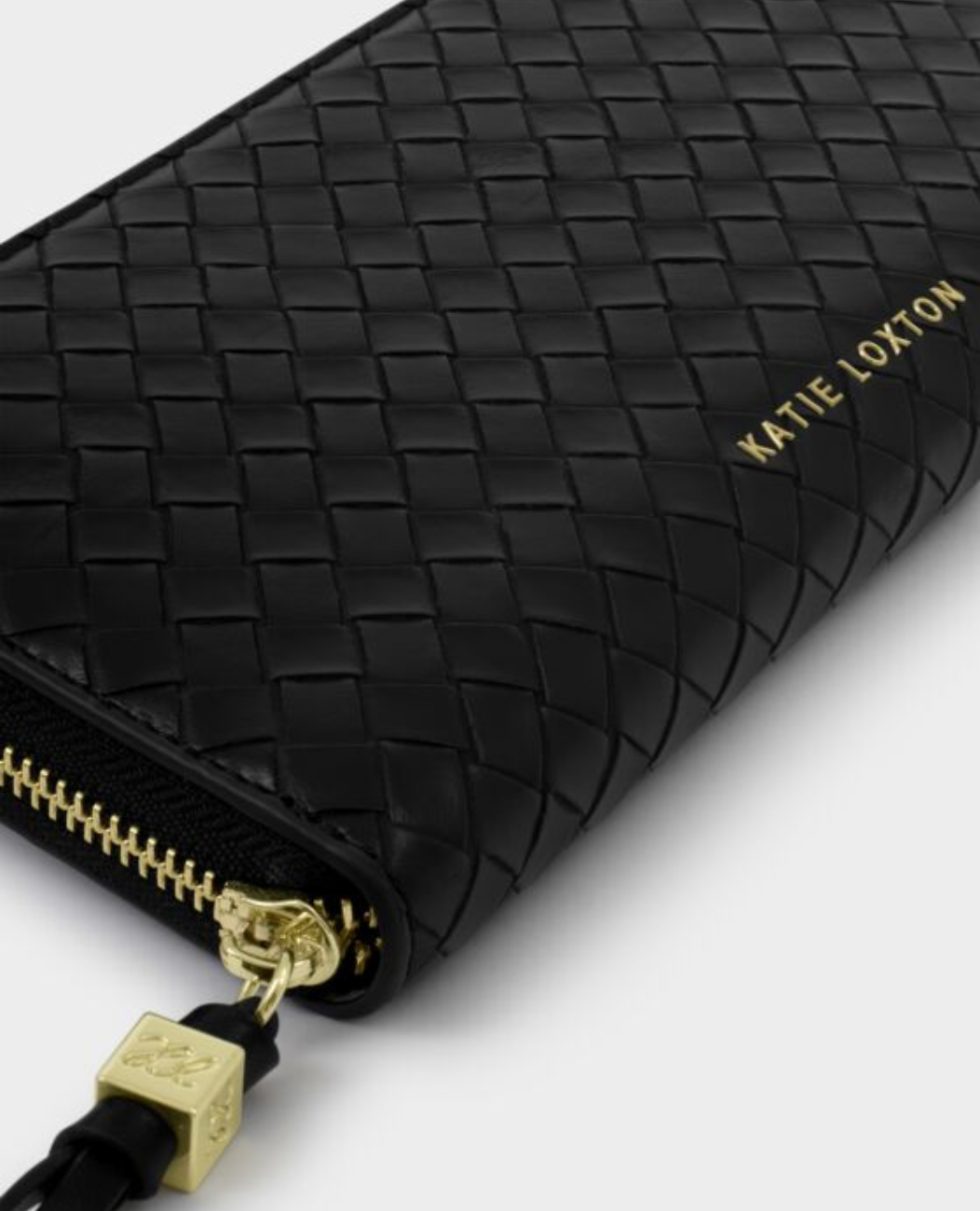 Katie Loxton | Black Nova Woven Texture Large Purse