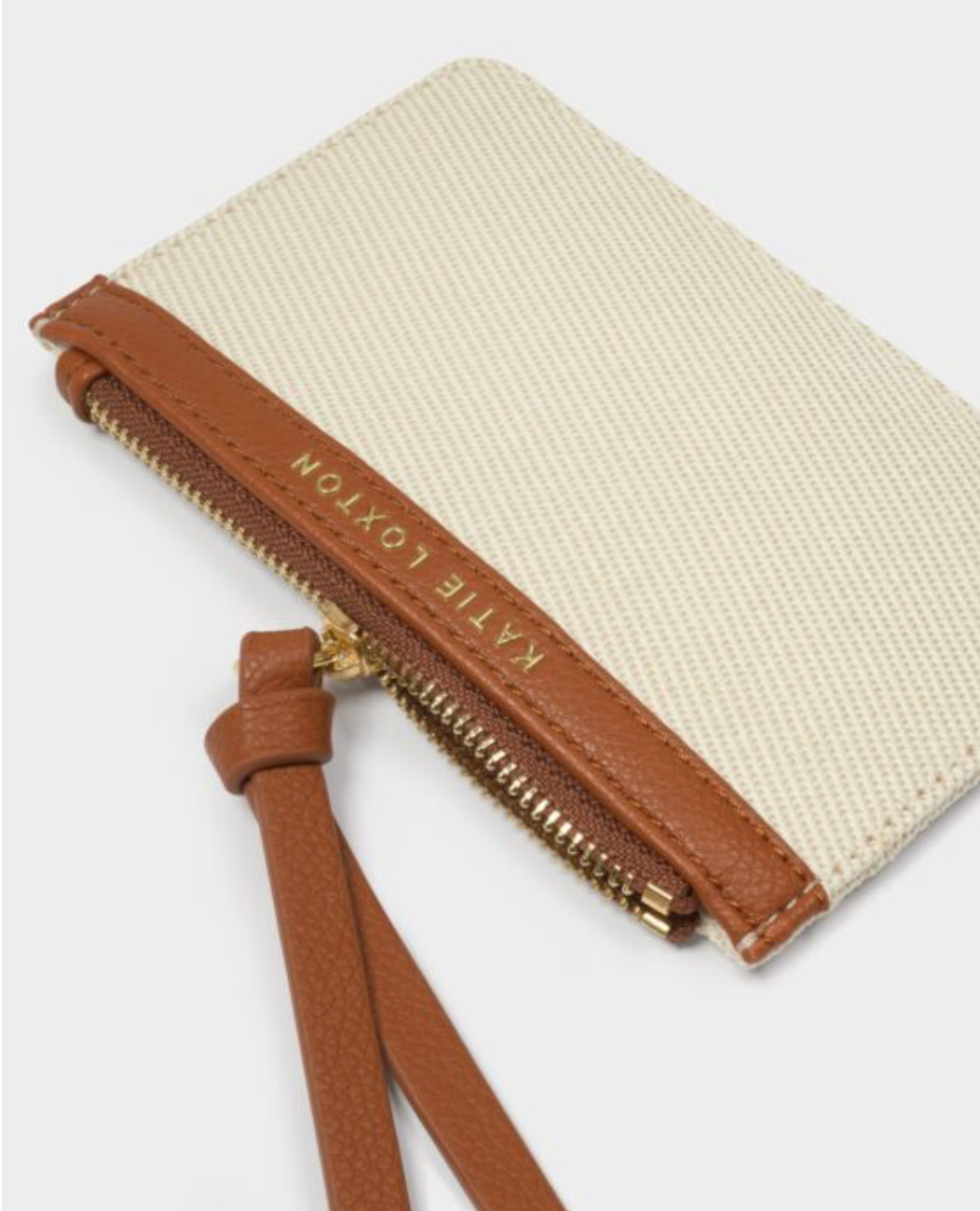 Katie Loxton | Cognac Hallie Canvas Coin & Card Holder