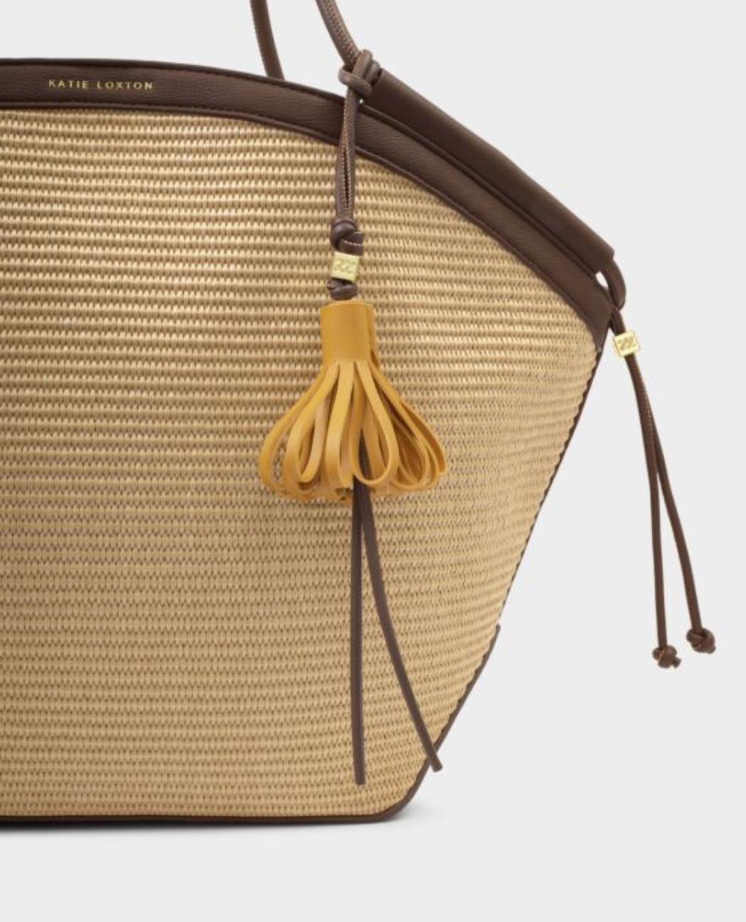 Katie Loxton | Bitter Chocolate Florence Raffia Tote Bag