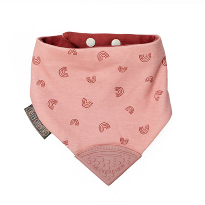 Rainbow Rose Neckerchew - Teething Dribble Bib