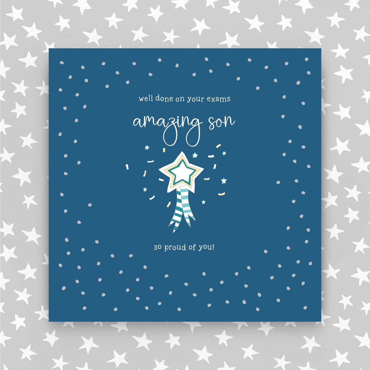 Well Done on your exams amazing Son Greeting Card (GR74)