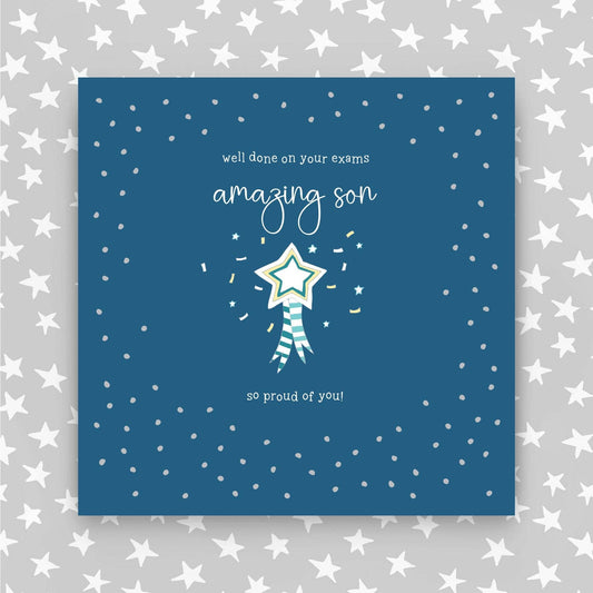Well Done on your exams amazing Son Greeting Card (GR74)