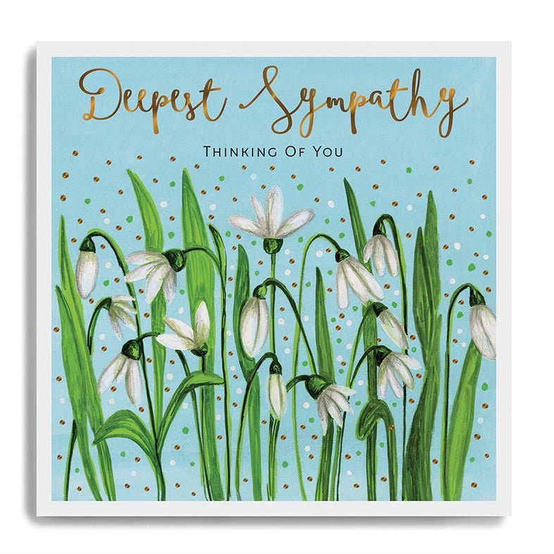 Card - Deepest Sympathy - Snowdrops