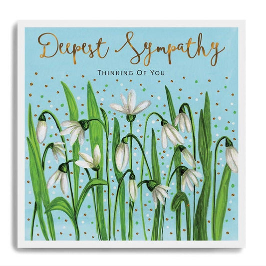 Card - Deepest Sympathy - Snowdrops