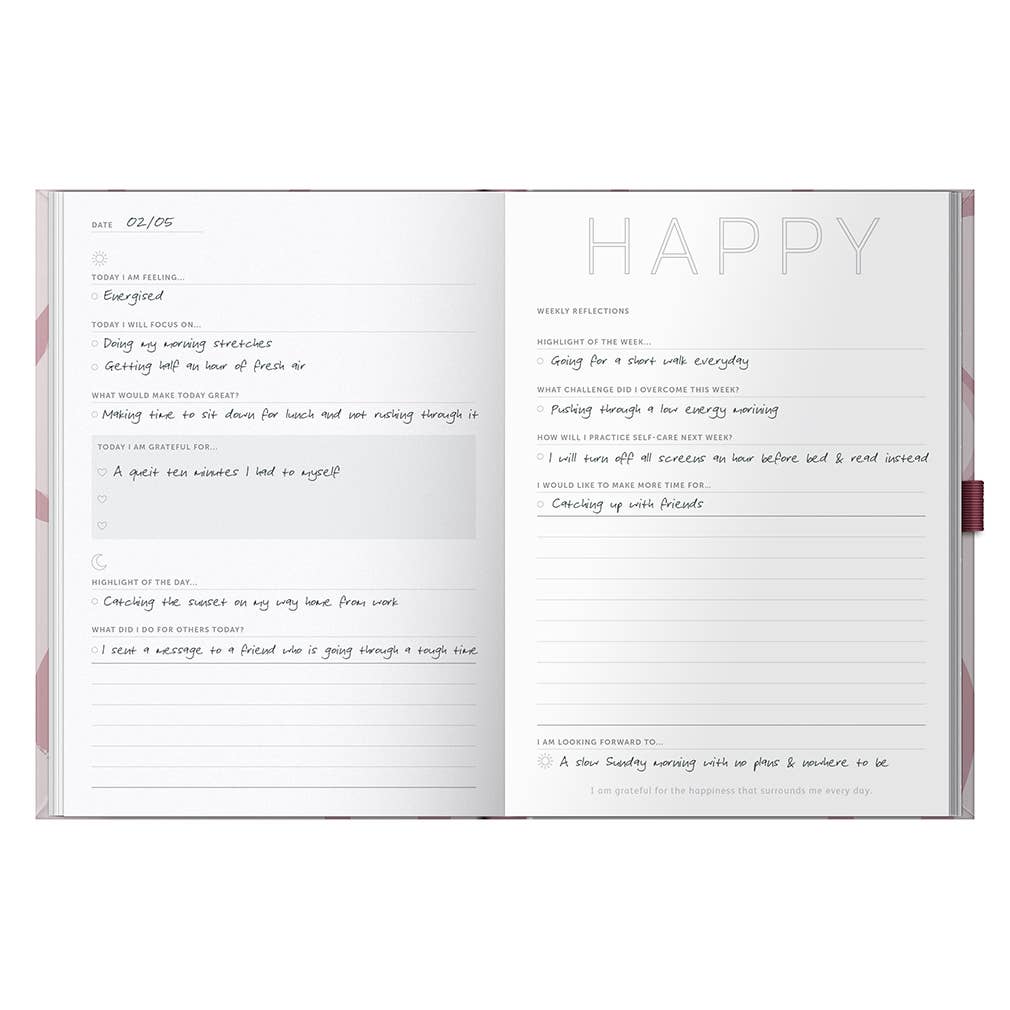 Gratitude Journal - 6 Month Undated Planner - Pink Ribbon