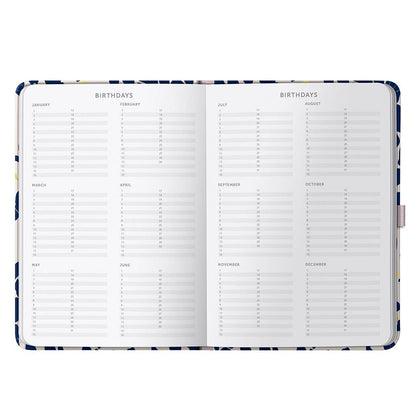 A5 Day a Page Diary 2027 Navy Animal Spot - Busy B