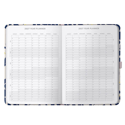 A5 Day a Page Diary 2027 Navy Animal Spot - Busy B