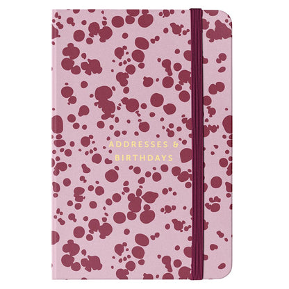 Address & Birthday Book - Burgundy Spray, Alphabetical Tabs