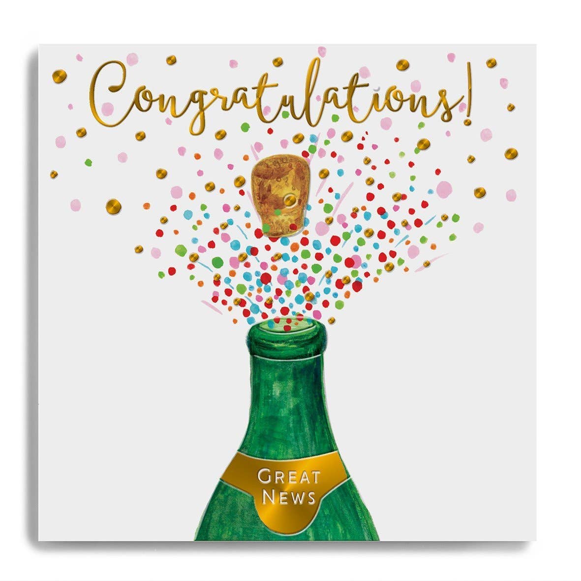 Card - Congratulations - Champagne With Popped Cork