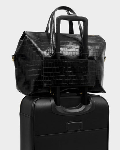 Katie Loxton | Black Faux Croc Milan Cabin Bag
