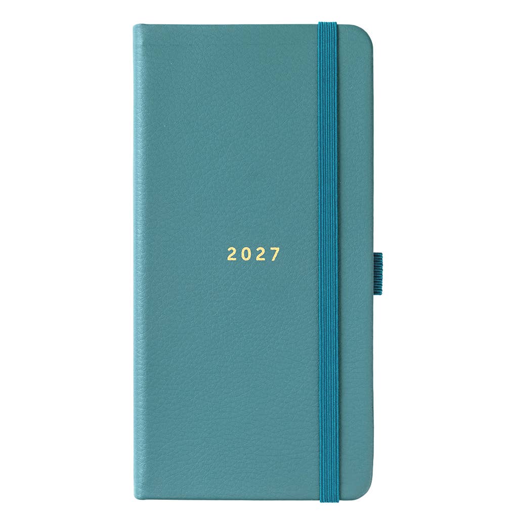 Slim Diary 2027 Teal Faux - Busy B
