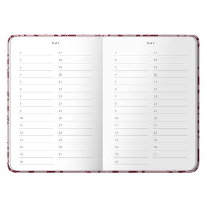 Address & Birthday Book - Burgundy Spray, Alphabetical Tabs