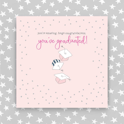 You've Graduated Greeting Card in pink colours (GR80)