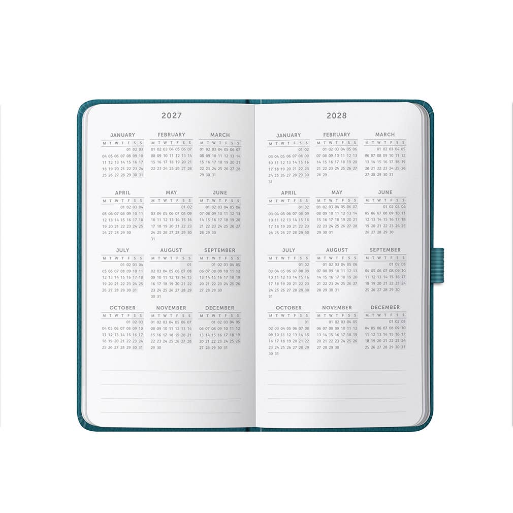 Slim Diary 2027 Teal Faux - Busy B