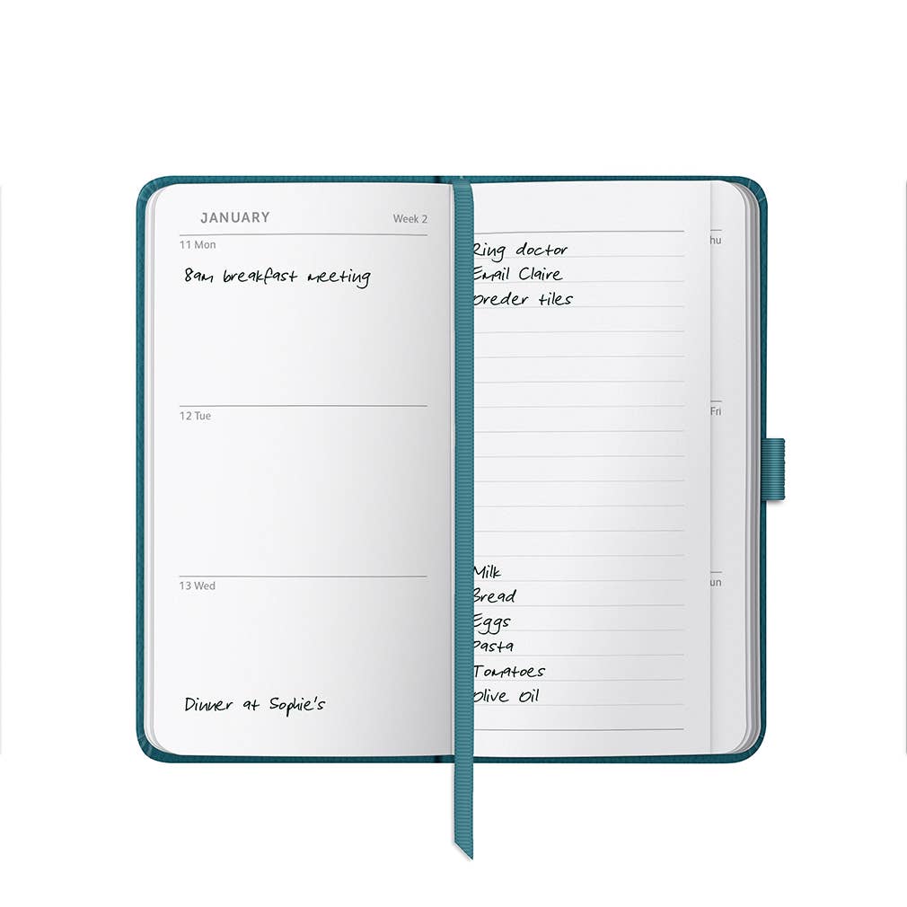 Slim Diary 2027 Teal Faux - Busy B