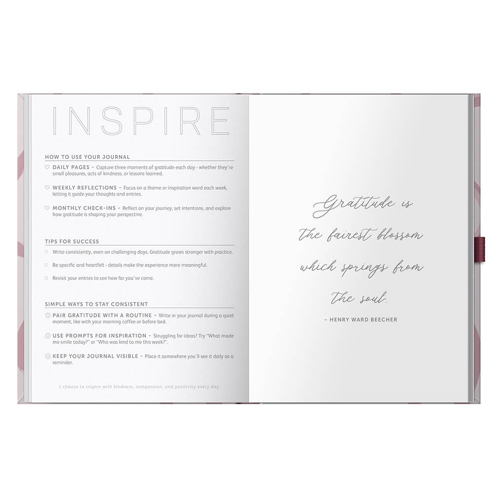Gratitude Journal - 6 Month Undated Planner - Pink Ribbon