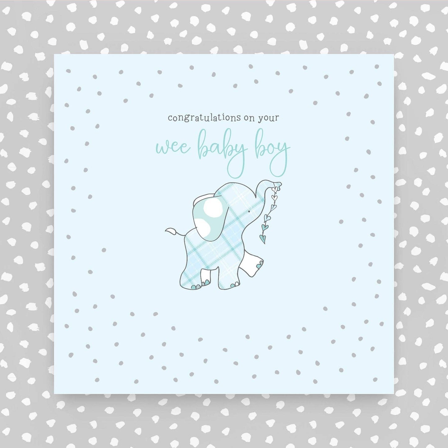 Scottish - Congratulations on your wee baby boy greeting card (GR39)
