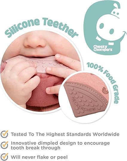 Rainbow Rose Neckerchew - Teething Dribble Bib