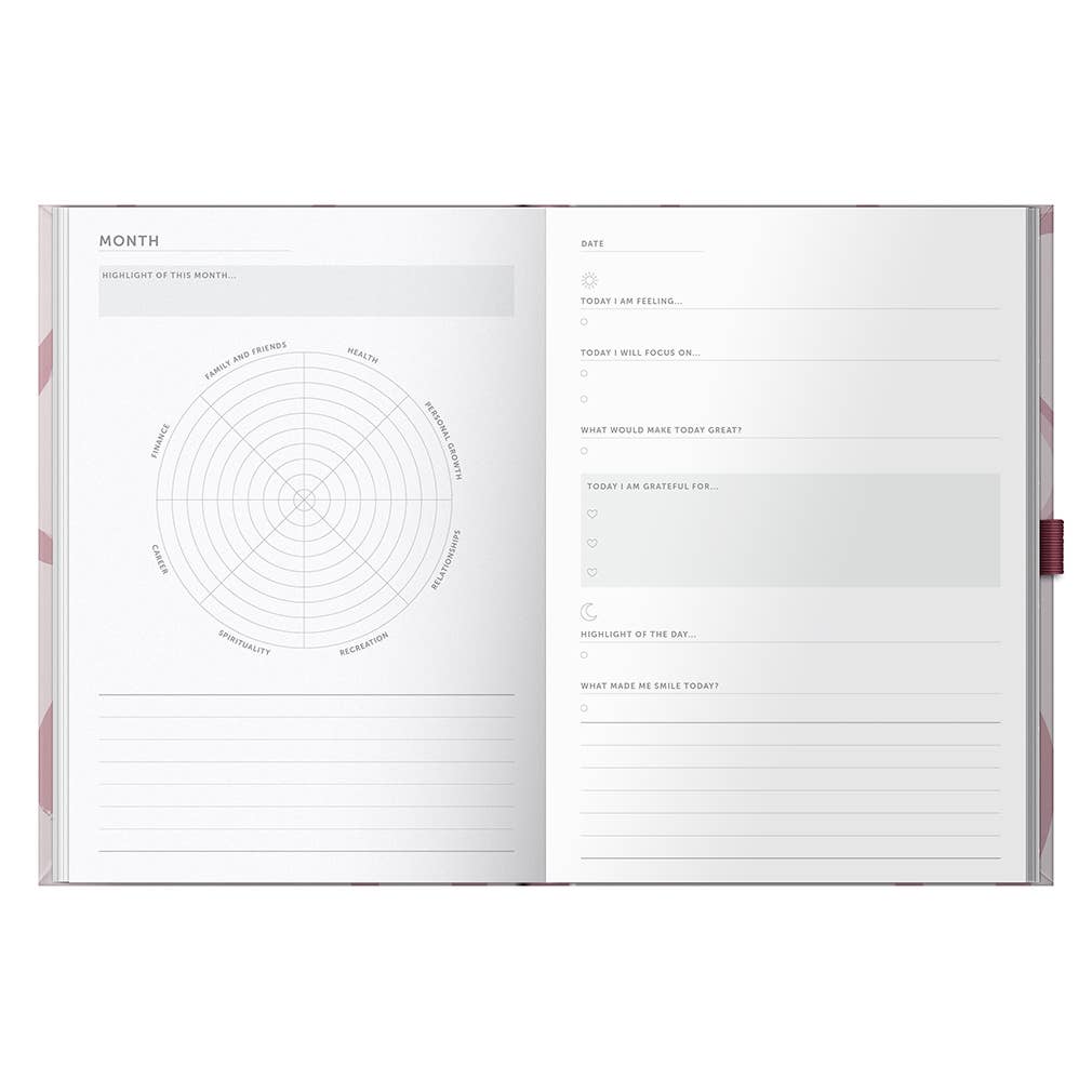 Gratitude Journal - 6 Month Undated Planner - Pink Ribbon
