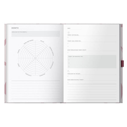 Gratitude Journal - 6 Month Undated Planner - Pink Ribbon