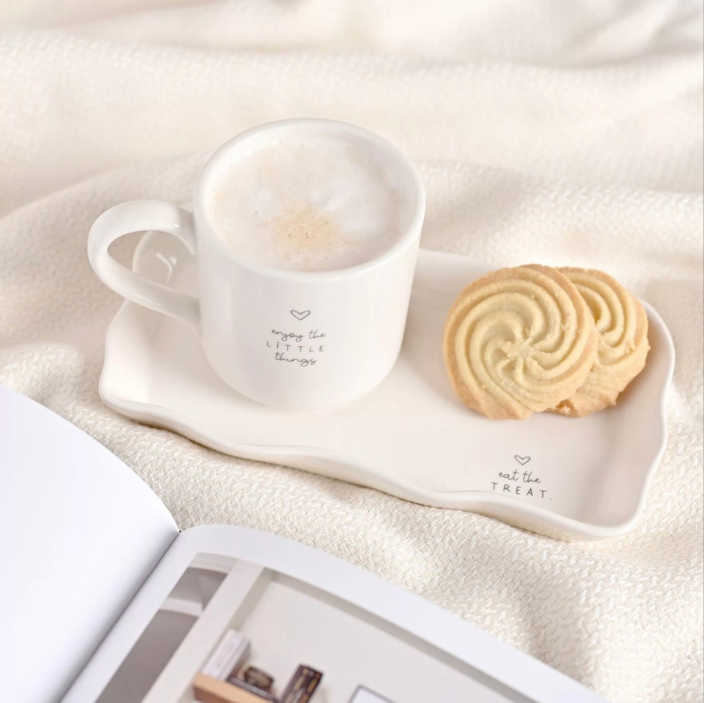 'A Little Moment For You' Moments Rectangular Plate with Mug