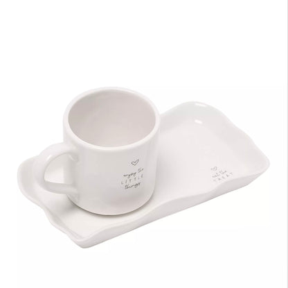 'A Little Moment For You' Moments Rectangular Plate with Mug