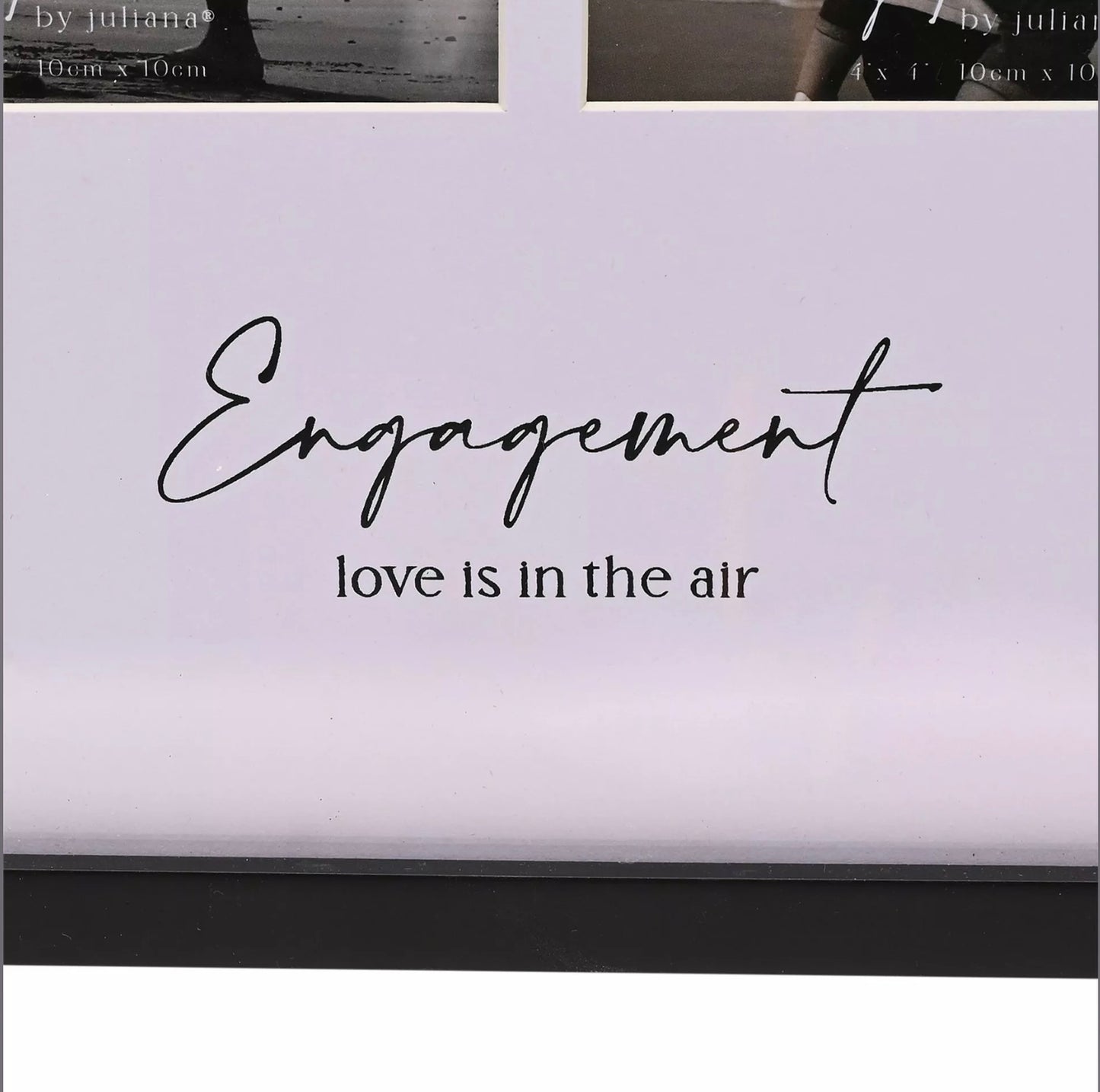Amore Black Multi Aperture Photo Frame | Engaged