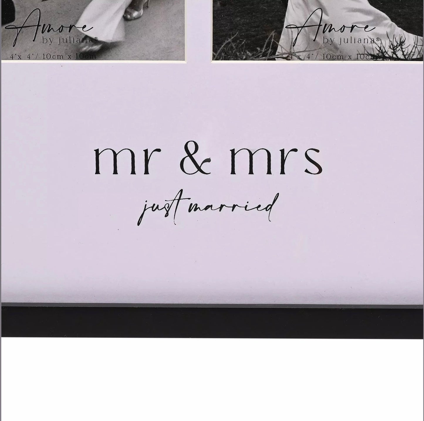 Amore Black Multi Aperture Photo Frame | Mr & Mrs
