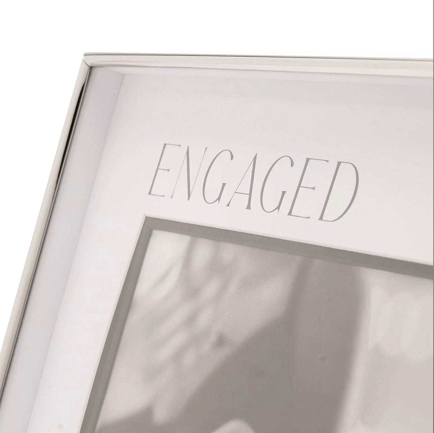Amore Silver & Black Photo Frame | Engaged 7x5"