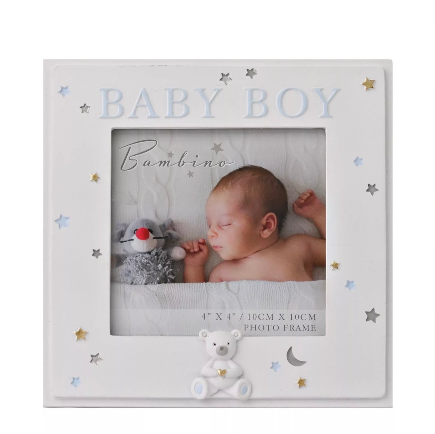 Bambino 'Baby Boy' Resin Photo Frame 4x4"