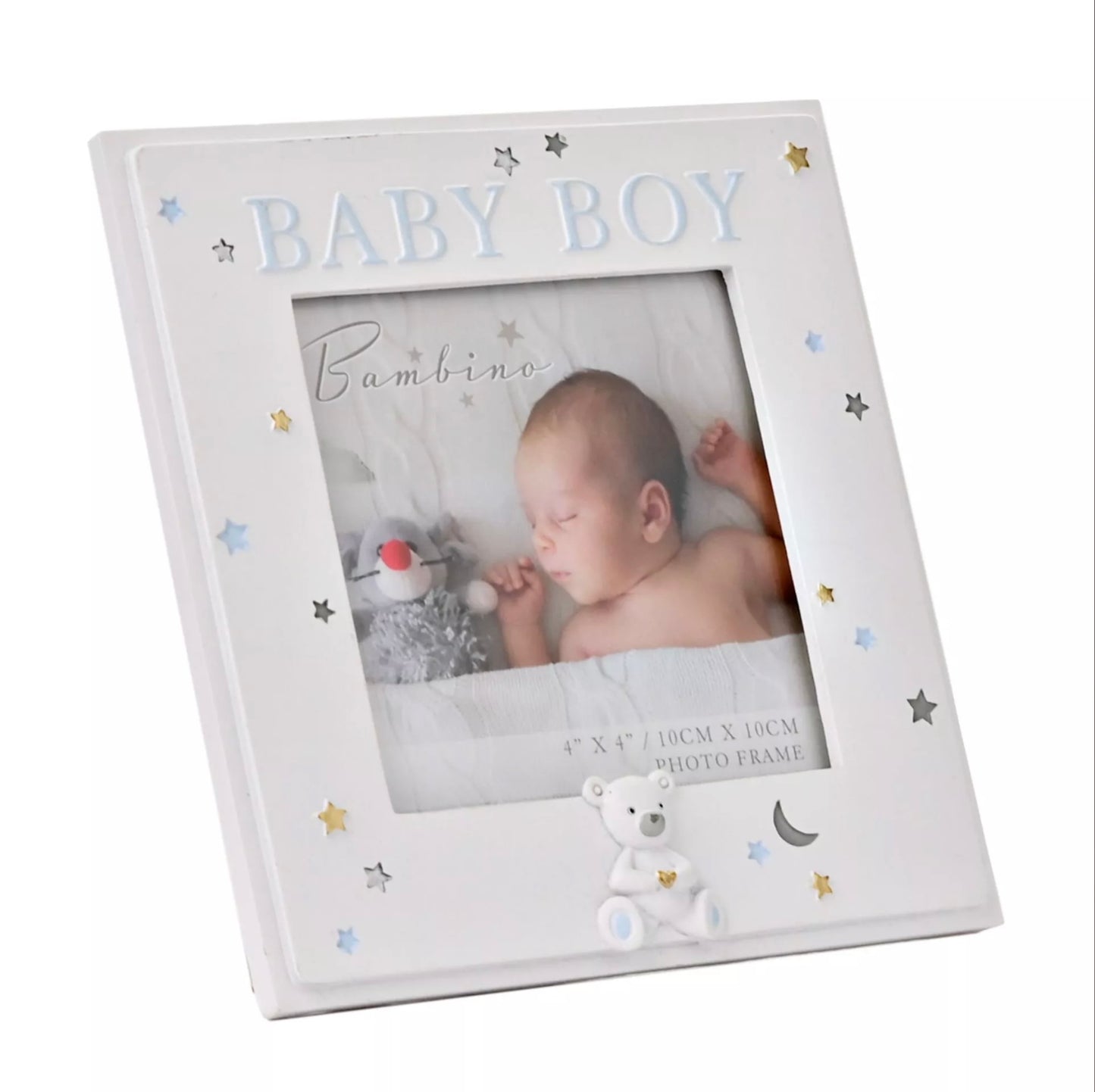 Bambino 'Baby Boy' Resin Photo Frame 4x4"
