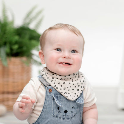 Cheeky Chompers | 2 Pack Rainbow & Leopard Neckerbibs