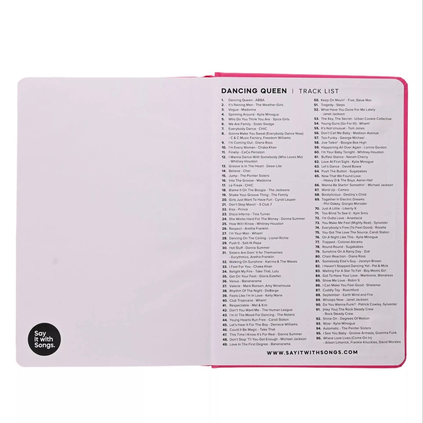 'Dancing Queen' Say It With Songs A5 Hardback Notebook