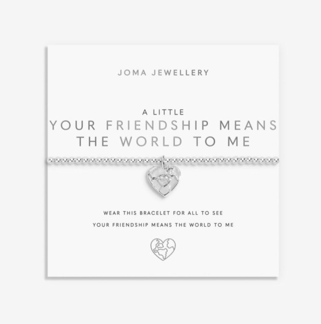 Joma Jewellery | A Little Your Friendship Means The World To Me Bracelet