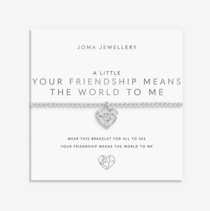 Joma Jewellery | A Little Your Friendship Means The World To Me Bracelet